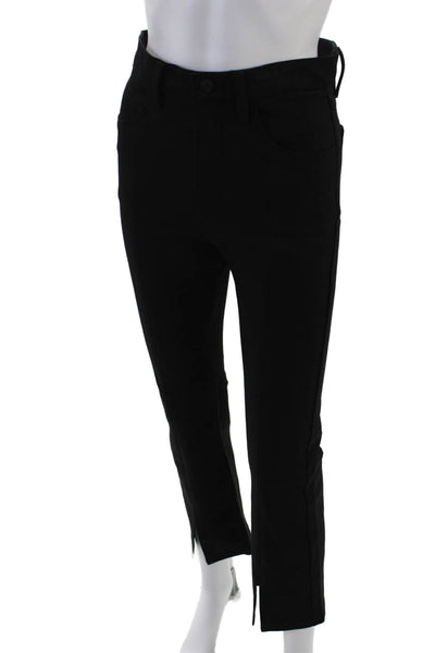 Pistola Womens Textured Zip Button Tapered Leg Dress Pants Black Size EUR 27
