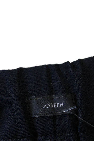 Joseph Womens Elastic Waistband Lined Tapered Leg Dress Pants Navy Size EUR 38