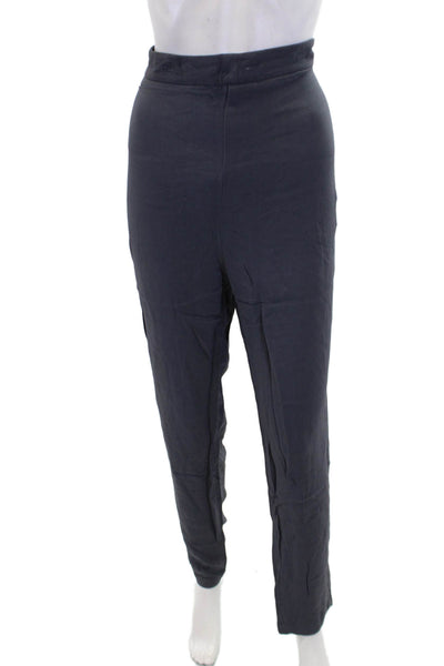 Gotha Womens Buttoned Waist Detail Skinny Leg Flat Front Pants Solid Gray Size 1