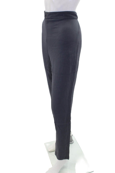 Gotha Womens Buttoned Waist Detail Skinny Leg Flat Front Pants Solid Gray Size 1