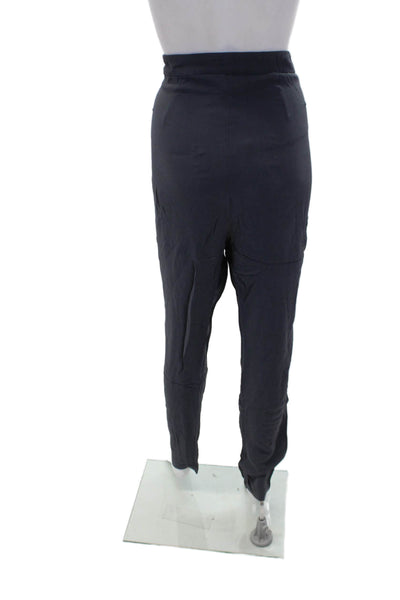 Gotha Womens Buttoned Waist Detail Skinny Leg Flat Front Pants Solid Gray Size 1