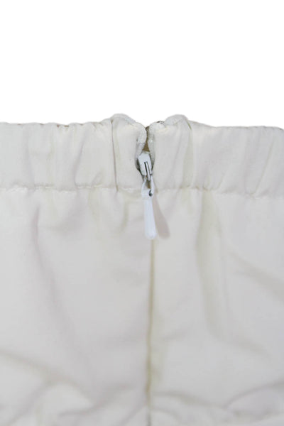 Yigal Azrouel Womens Back Zip Strapless Cut Out Wide Leg Jumpsuit White Size 0