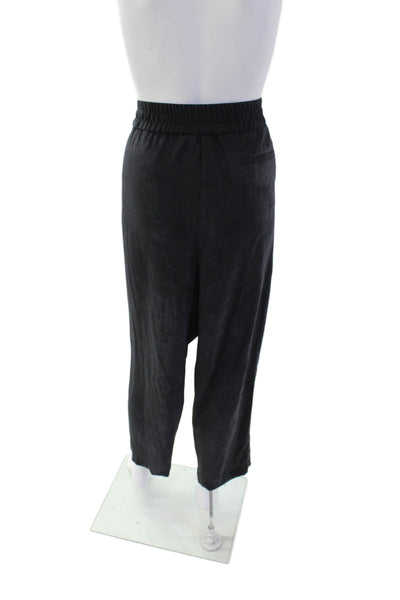 Drew Womens Satin Elastic Waist Double Pocket Lounge Pants Dark Gray Size L