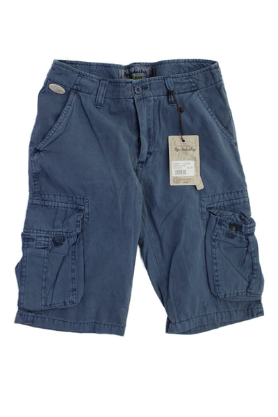 NYC Industry Mens Cotton Buttoned Zipped Flat Front Cargo Pants Blue Size EUR 26