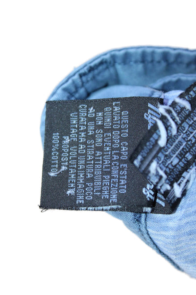 NYC Industry Mens Cotton Buttoned Zipped Flat Front Cargo Pants Blue Size EUR 26