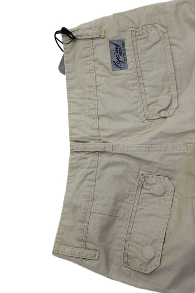 NYC Industry Mens Cotton Buttoned Zipped Flat Front Cargo Shorts Tan Size EUR 26