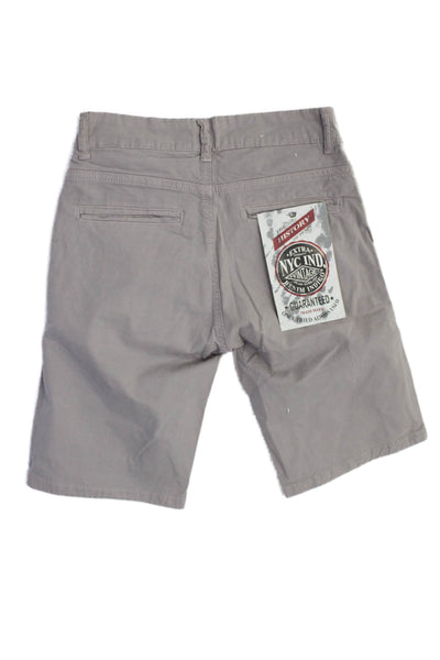 NYC Industry Mens Cotton Buttoned Zipped Flat Front Shorts Gray Size EUR 26