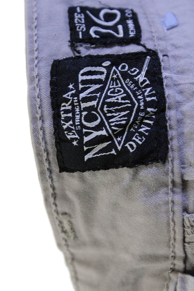 NYC Industry Mens Cotton Buttoned Zipped Flat Front Shorts Gray Size EUR 26