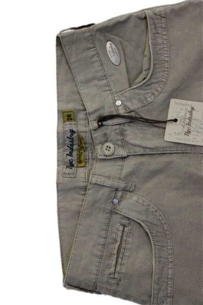 NYC Industry Mens Cotton Ribbed Buttoned Zipped Causal Shorts Beige Size EUR 26