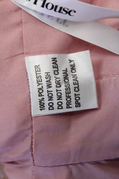 JJs House Womens Textured Sleeveless V-neck Long Gown Dress Pink Size M