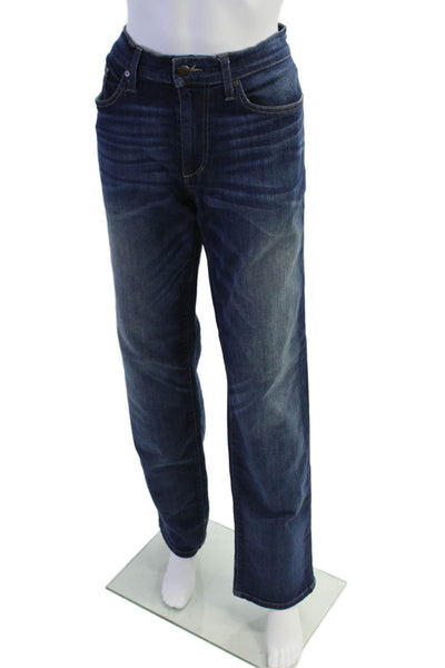 Joes Womens Cotton Zip Button Straight Leg Denim Jeans Blue Size EUR 33