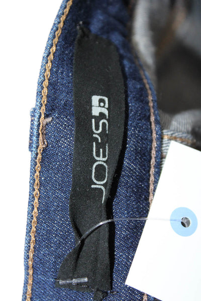 Joes Womens Cotton Zip Button Straight Leg Denim Jeans Blue Size EUR 33