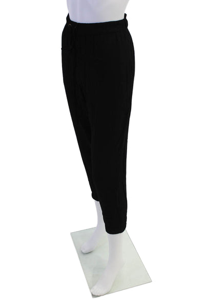 Enza Costa Womens Drawstring Stretch Casual Skinny Pants Black Size 3
