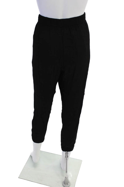 Enza Costa Womens Drawstring Stretch Casual Skinny Pants Black Size 3