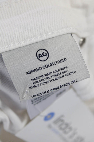 AG Adriano Goldschmied Womens The Legging Ankle Super Skinny Jeans White Size 26