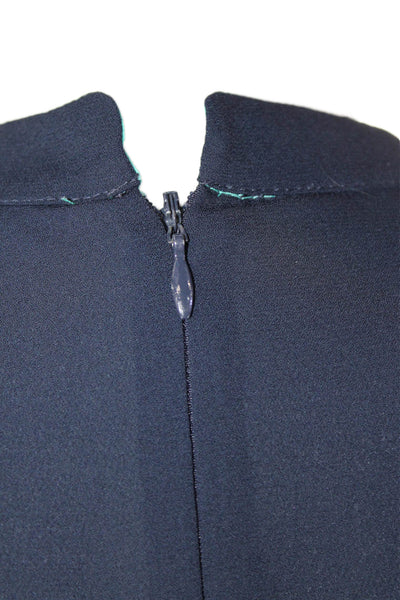Cynthia Steffe Womens Long Sleeve Buttoned A-Line Mini Dress Blue Size 2