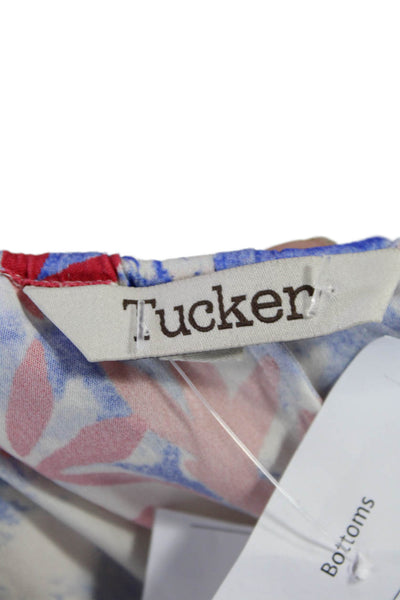 Tucker Womens Silk Floral Sleeveless Scoop Neck Tank Top Multicolor Size M