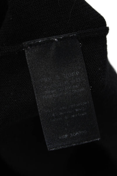 Rag & Bone Womens Cotton V-neck Long Sleeve Knit Top Black Size XS