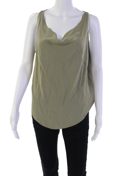 Alice + Olivia  Womens Scoop Neck Sleeveless Tank Top Light Green Size S