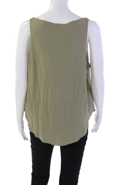 Alice + Olivia  Womens Scoop Neck Sleeveless Tank Top Light Green Size S