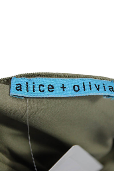 Alice + Olivia  Womens Scoop Neck Sleeveless Tank Top Light Green Size S