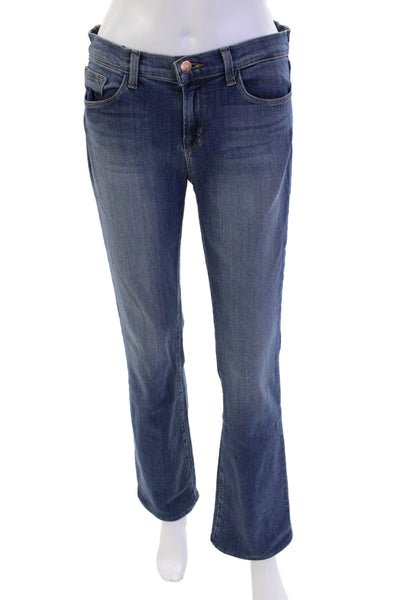 J Brand Womens Cotton Zip Button Boot Cut Denim Jeans Blue Size EUR 29