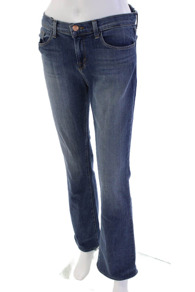 J Brand Womens Cotton Zip Button Boot Cut Denim Jeans Blue Size EUR 29