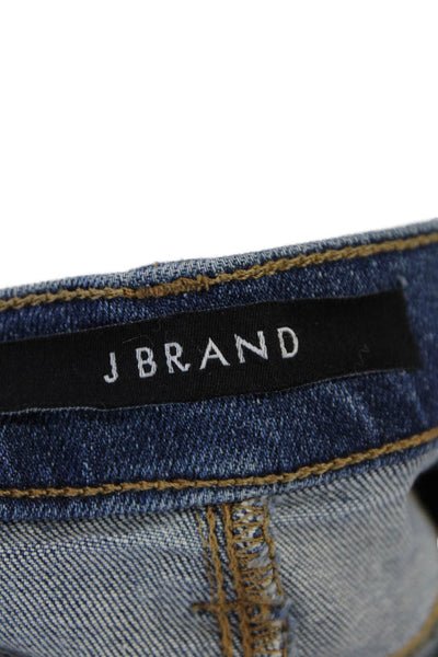 J Brand Womens Cotton Zip Button Boot Cut Denim Jeans Blue Size EUR 29