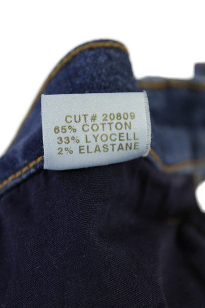 J Brand Womens Cotton Zip Button Boot Cut Denim Jeans Blue Size EUR 29