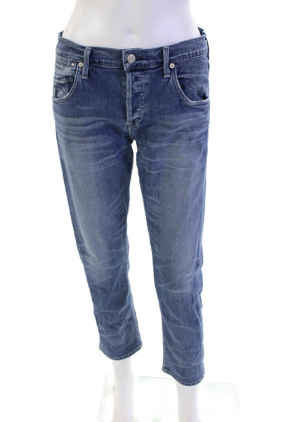 Citizens of Humanity Womens Zip Button Lined Straight Leg Jeans Blue Size EUR 26