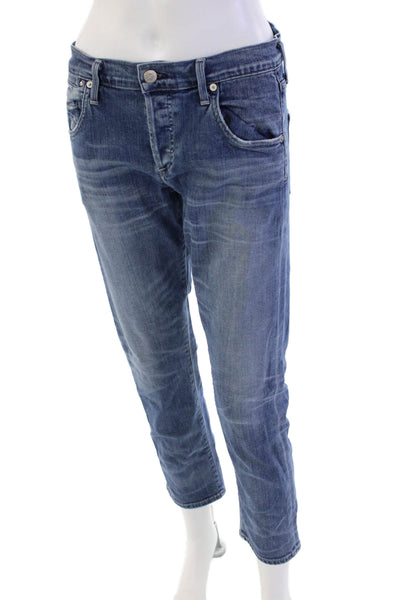 Citizens of Humanity Womens Zip Button Lined Straight Leg Jeans Blue Size EUR 26