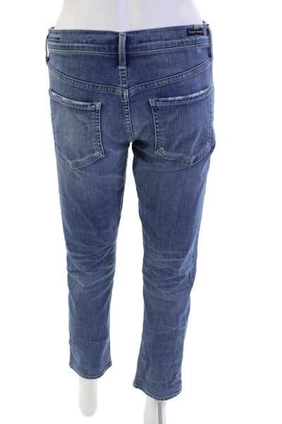 Citizens of Humanity Womens Zip Button Lined Straight Leg Jeans Blue Size EUR 26