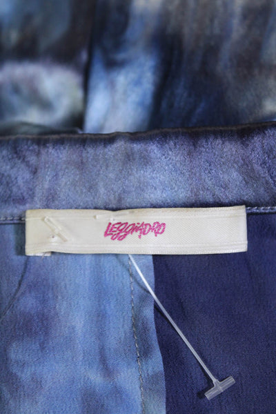 Leggiadro Women's Collared Long Sleeve Unlined Basic Jacket Tie Dye Size 12
