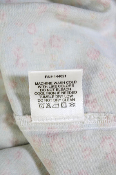 Denimist Womens Cotton Floral Empire Waist Mini Dress Blue Size XS