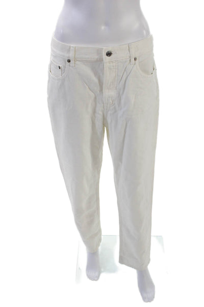Everlane Womens 90s Cheeky Straight Leg High Rise Jeans White Size 30