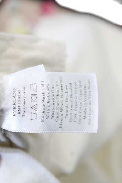 Everlane Womens 90s Cheeky Straight Leg High Rise Jeans White Size 30