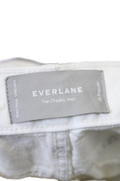 Everlane Womens 90s Cheeky Straight Leg High Rise Jeans White Size 30