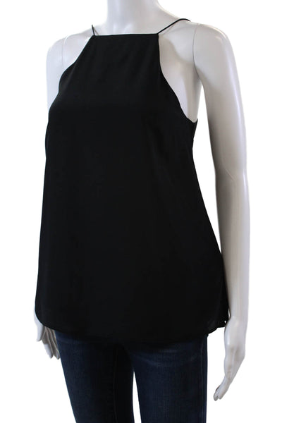 Cami NYC Womens Spaghetti Strap Square Neck Lace Trim Silk Camisole Black XS