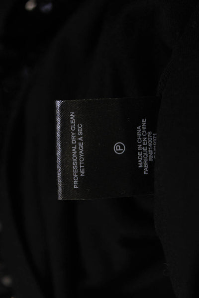 Generation Love Womens Short Sleeve Crew Neck Sequin Knit Shirt Black Size 2XS
