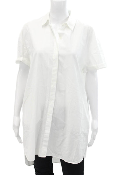 Zara Trafaluc Collection Womens Short Sleeves Button Down Shirt White Size Small