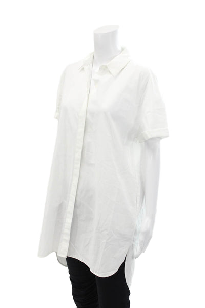 Zara Trafaluc Collection Womens Short Sleeves Button Down Shirt White Size Small