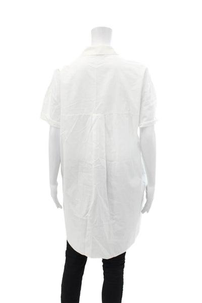 Zara Trafaluc Collection Womens Short Sleeves Button Down Shirt White Size Small