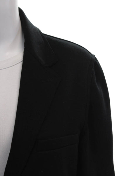 ATM Women's Long Sleeves Unlined Two Button Pocket Blazer Jacket Black Size 8