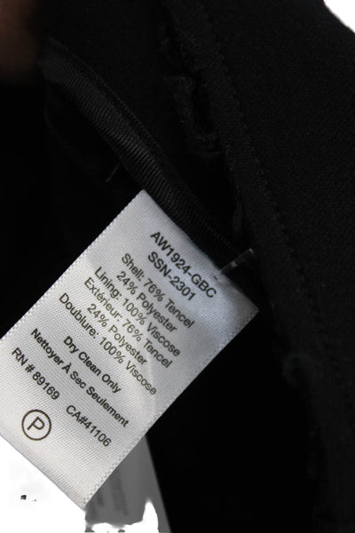 ATM Women's Long Sleeves Unlined Two Button Pocket Blazer Jacket Black Size 8