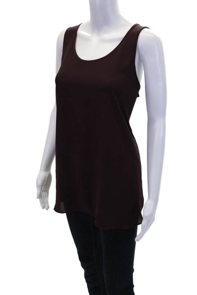 Lola And Sophie Womens Scoop Neck Sleeveless Tank Top Brown Size XL