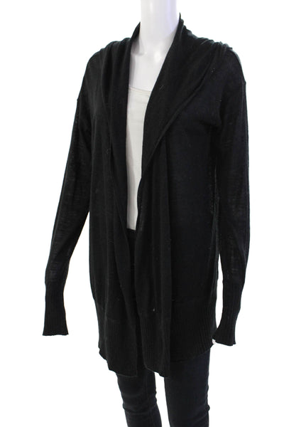 Lululemon Women's Hood Long Sleeves Open Front Cardigan Sweater Black Size S