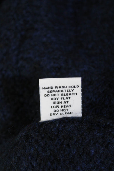 The Cashmere Project Womens V-neck Buttoned Cardigan Sweater Top Navy Size S