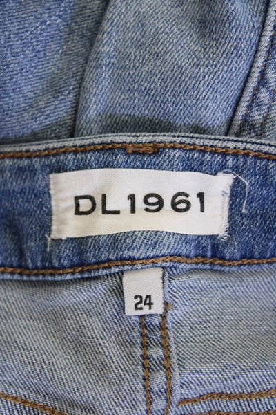DL1961 Womens Jerry High Rise Vintage Straight Leg Jeans Blue Cotton Size 24