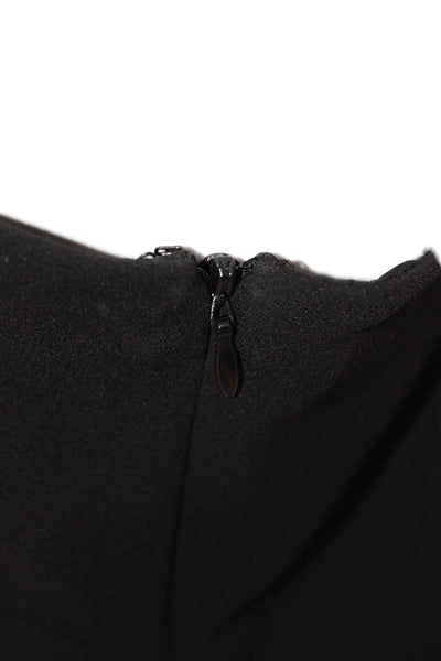 Lauren Ralph Lauren Womens Two-Toned Oned Shoulder Mini Dress Black Size 10