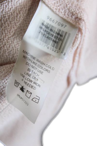 Vince Camuto Womens Long Sleeves Blouse Pink White Size Petite Extra Small